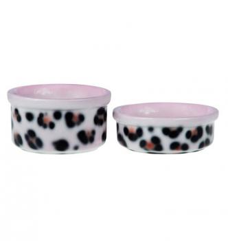 comederos para perro leopardo rosa,teacup bowl leo pink